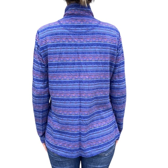 Woolrich Southwestern Sweater Aztec Navajo Pullover Blue/Purple Quarter-… - Picture 4 of 9